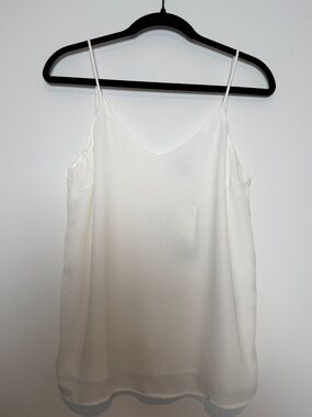 H&M Conscious White Satin Cami Tank Top NWT Size XS